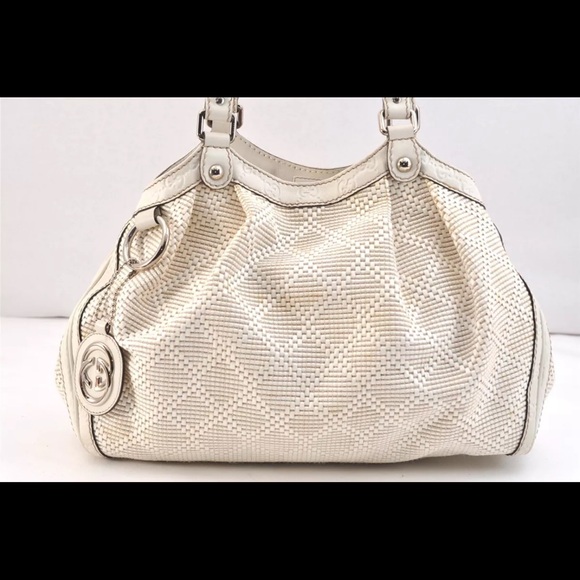 Gucci Sukey Woven Rafia Diamanté Tote - Picture 3 of 12